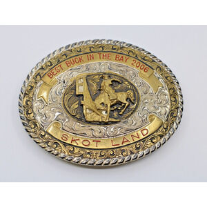 CRUMRINE 2006 Best Buck In The Bay GSGRA Bull Riding Champion Trophy Belt Buckle